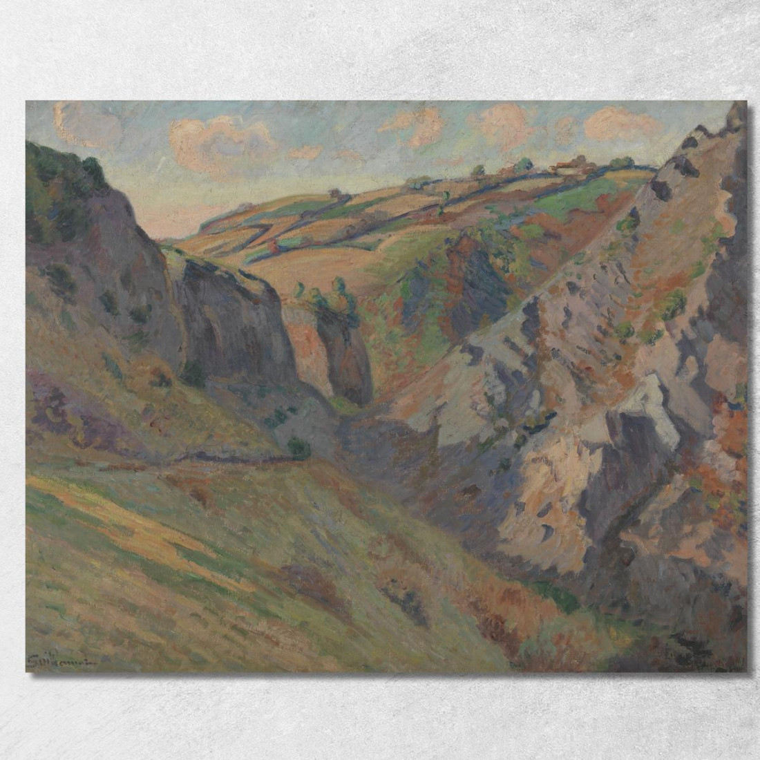 Le Grotte Di Prunal Presso Pontgibaud Alvernia Armand Guillaumin agl44 quadro stampato su tela