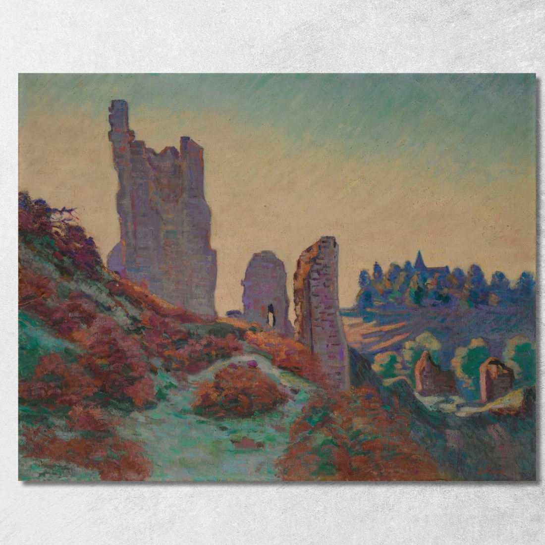 Le Rovine Del Castello Di Crozant Armand Guillaumin agl45 quadro stampato su tela