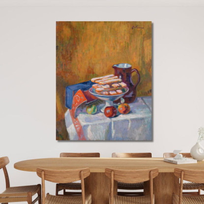 Natura Morta Con Biscotti Armand Guillaumin agl51 quadro stampato su tela