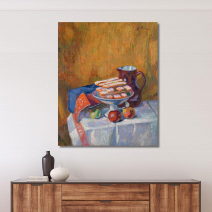 Natura Morta Con Biscotti Armand Guillaumin agl51 quadro stampato su tela