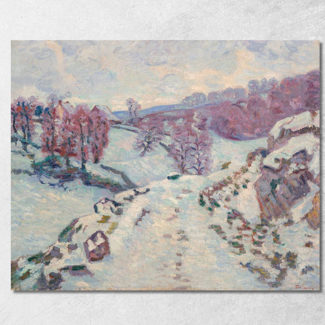 Neve Armand Guillaumin agl52 quadro stampato su tela
