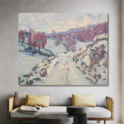 Neve Armand Guillaumin agl52 quadro stampato su tela