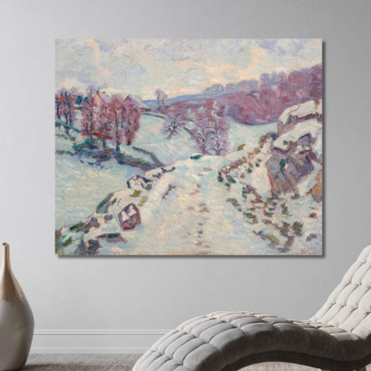 Neve Armand Guillaumin agl52 quadro stampato su tela