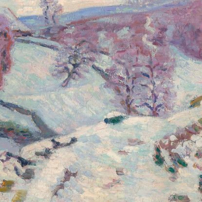 Neve Armand Guillaumin agl52 quadro stampato su tela