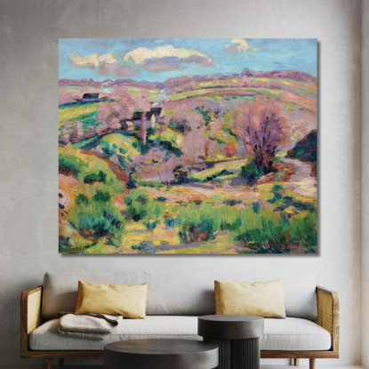 Paesaggio Della Creuse In Primavera Armand Guillaumin agl61 quadro stampato su tela