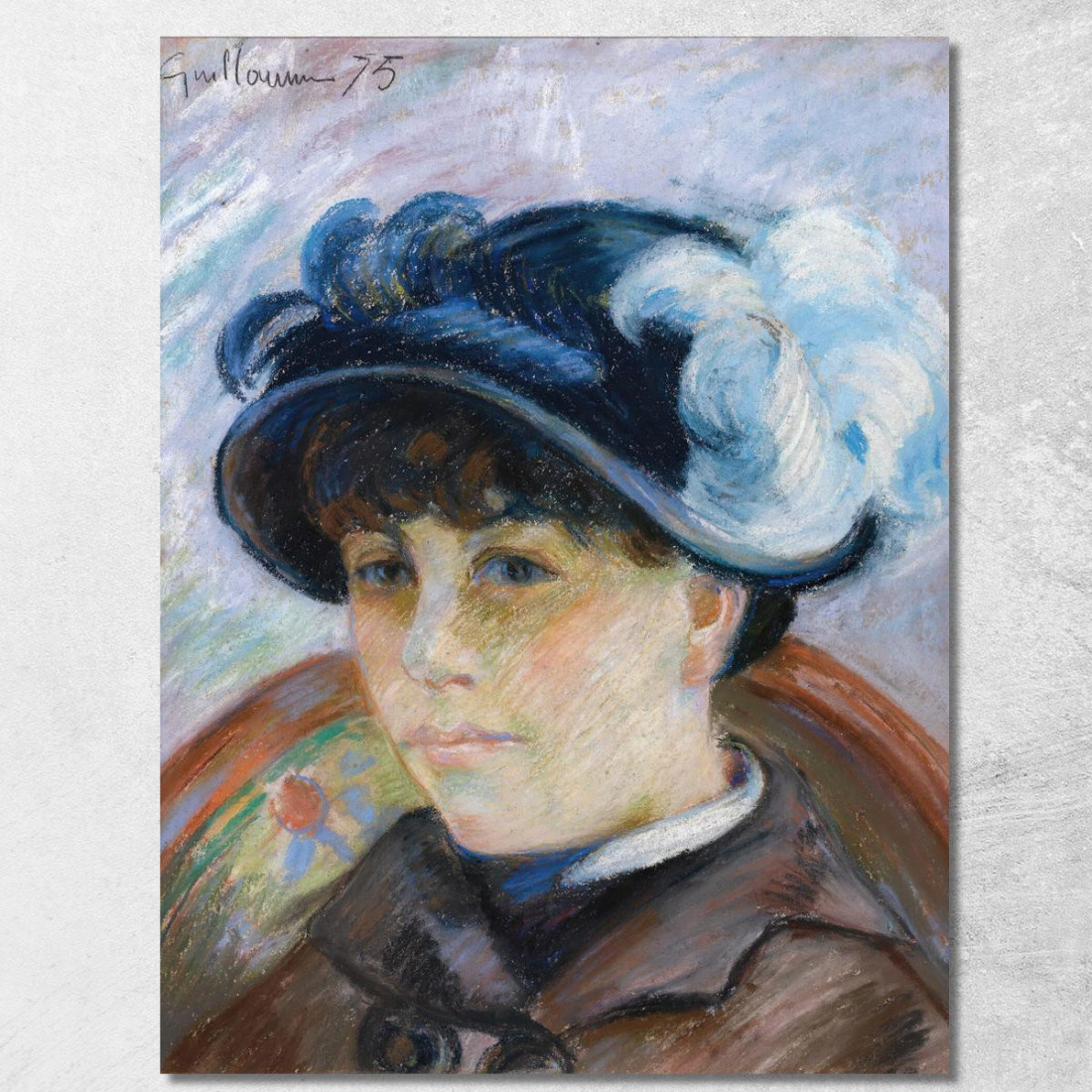 Ritratto Di Giovane Donna Armand Guillaumin agl73 quadro stampato su tela