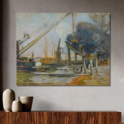 Quai De La Rapée Parigi Armand Guillaumin agl77 quadro stampato su tela