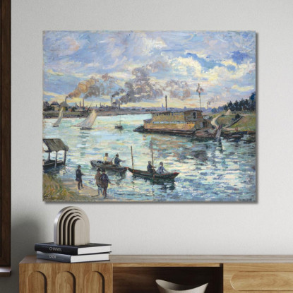 Scena Fluviale Armand Guillaumin agl80 quadro stampato su tela