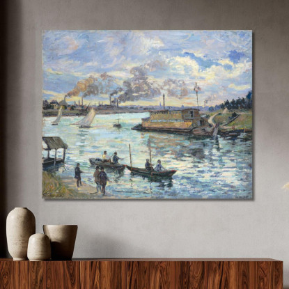 Scena Fluviale Armand Guillaumin agl80 quadro stampato su tela