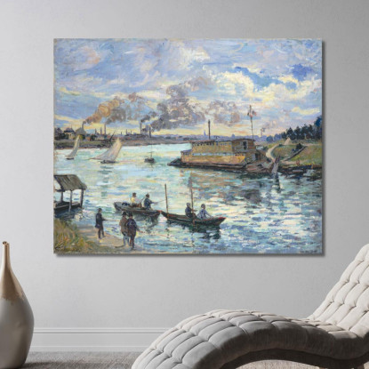Scena Fluviale Armand Guillaumin agl80 quadro stampato su tela