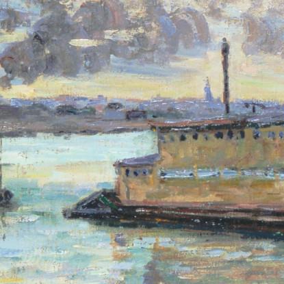 Scena Fluviale Armand Guillaumin agl80 quadro stampato su tela
