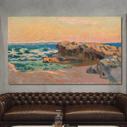 Roccia A Saint-Palais Armand Guillaumin agl81 quadro stampato su tela