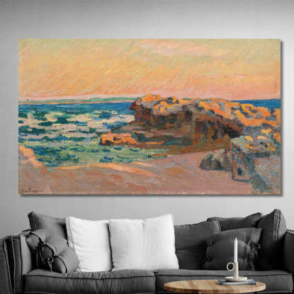 Roccia A Saint-Palais Armand Guillaumin agl81 quadro stampato su tela