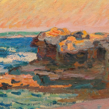 Roccia A Saint-Palais Armand Guillaumin agl81 quadro stampato su tela