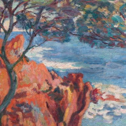 Rocce Dell'Île Besse Agay Armand Guillaumin agl82 quadro stampato su tela