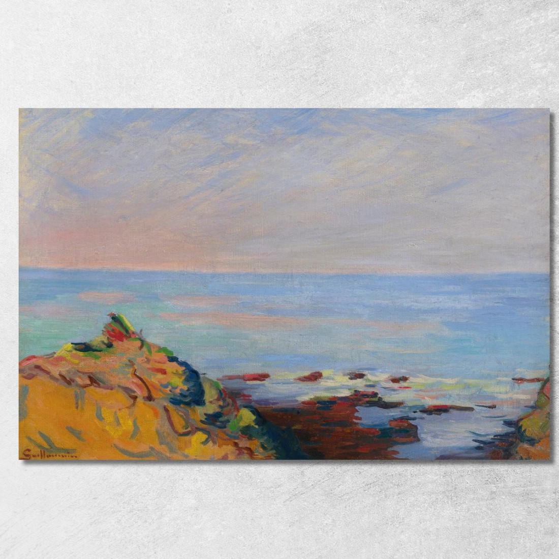 Saint-Palais Riva Del Mare Armand Guillaumin agl85 quadro stampato su tela