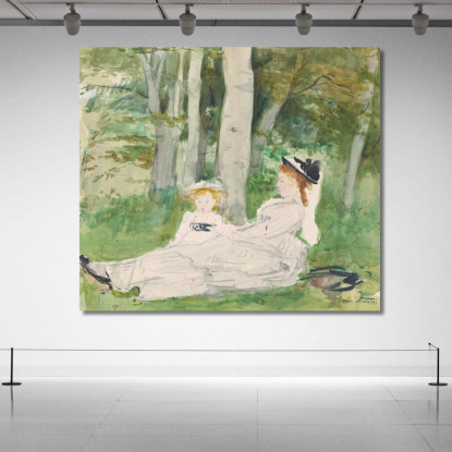 Ai Margini Della Foresta – Edma E Jeanne Berthe Morisot bmr4 quadro stampato su tela