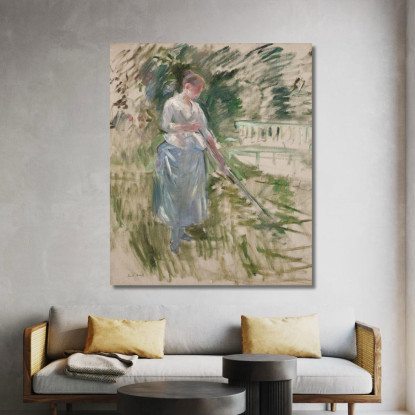 Fienatrice Berthe Morisot bmr8 quadro stampato su tela
