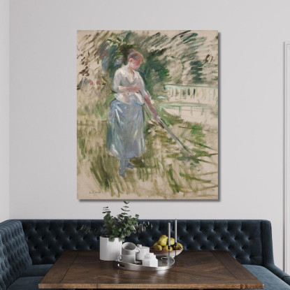 Fienatrice Berthe Morisot bmr8 quadro stampato su tela