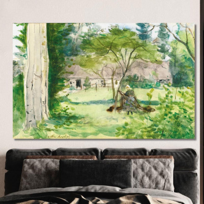 Paesaggio Berthe Morisot bmr26 quadro stampato su tela