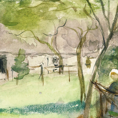 Paesaggio Berthe Morisot bmr26 quadro stampato su tela