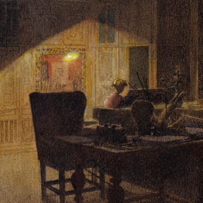 Al Pianoforte Carl Larsson clr6 quadro stampato su tela