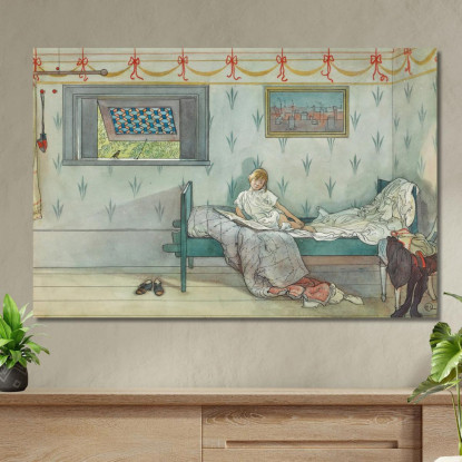 Chicchirichì Sono Le Sette! Carl Larsson clr9 quadro stampato su tela