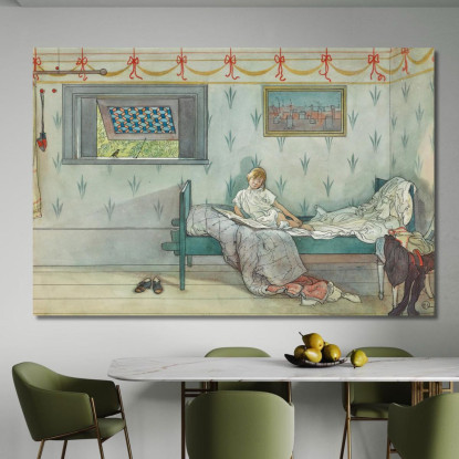 Chicchirichì Sono Le Sette! Carl Larsson clr9 quadro stampato su tela