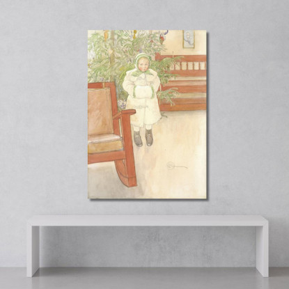 Ragazza E Sedia A Dondolo Carl Larsson clr12 quadro stampato su tela