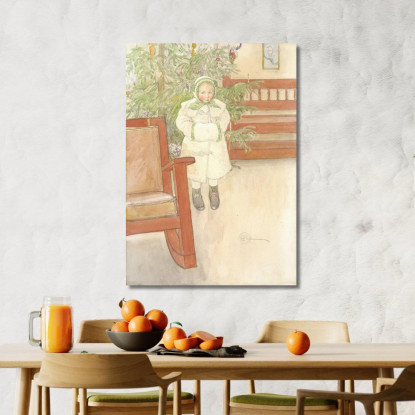 Ragazza E Sedia A Dondolo Carl Larsson clr12 quadro stampato su tela