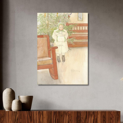Ragazza E Sedia A Dondolo Carl Larsson clr12 quadro stampato su tela