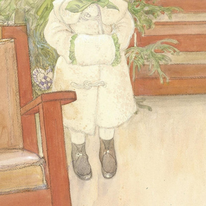 Ragazza E Sedia A Dondolo Carl Larsson clr12 quadro stampato su tela