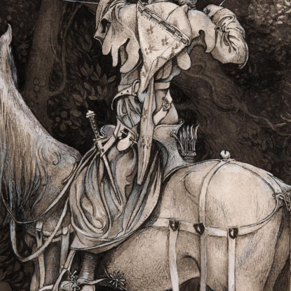 Illustrazione Per Singoalla – Il Vento È Il Mio Amante Di Viktor Rydberg 5 Carl Larsson clr21 quadro stampato su tela