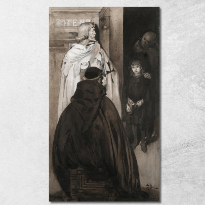 Illustrazione Per Singoalla – Il Vento È Il Mio Amante Di Viktor Rydberg 6 Carl Larsson clr22 quadro stampato su tela