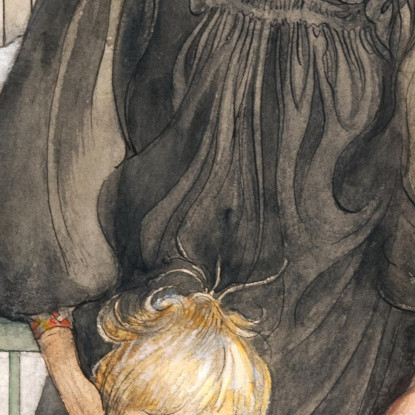 Karin E Kersti Carl Larsson clr29 quadro stampato su tela