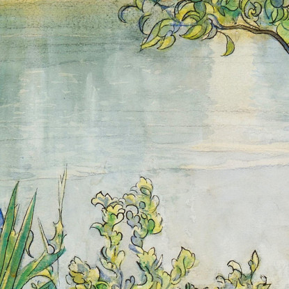 Karin Sulla Riva Carl Larsson clr30 quadro stampato su tela