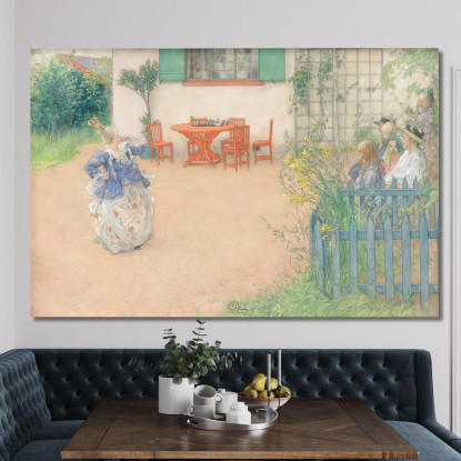 Lisbeth Come La Principessa Malvagia Nella Fiaba Fågel Blå Di P.D.A. Atterbom Carl Larsson clr32 quadro stampato su tela
