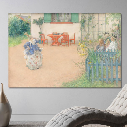 Lisbeth Come La Principessa Malvagia Nella Fiaba Fågel Blå Di P.D.A. Atterbom Carl Larsson clr32 quadro stampato su tela
