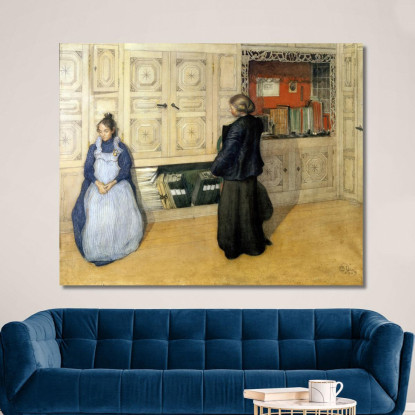 Madre E Figlia Carl Larsson clr37 quadro stampato su tela