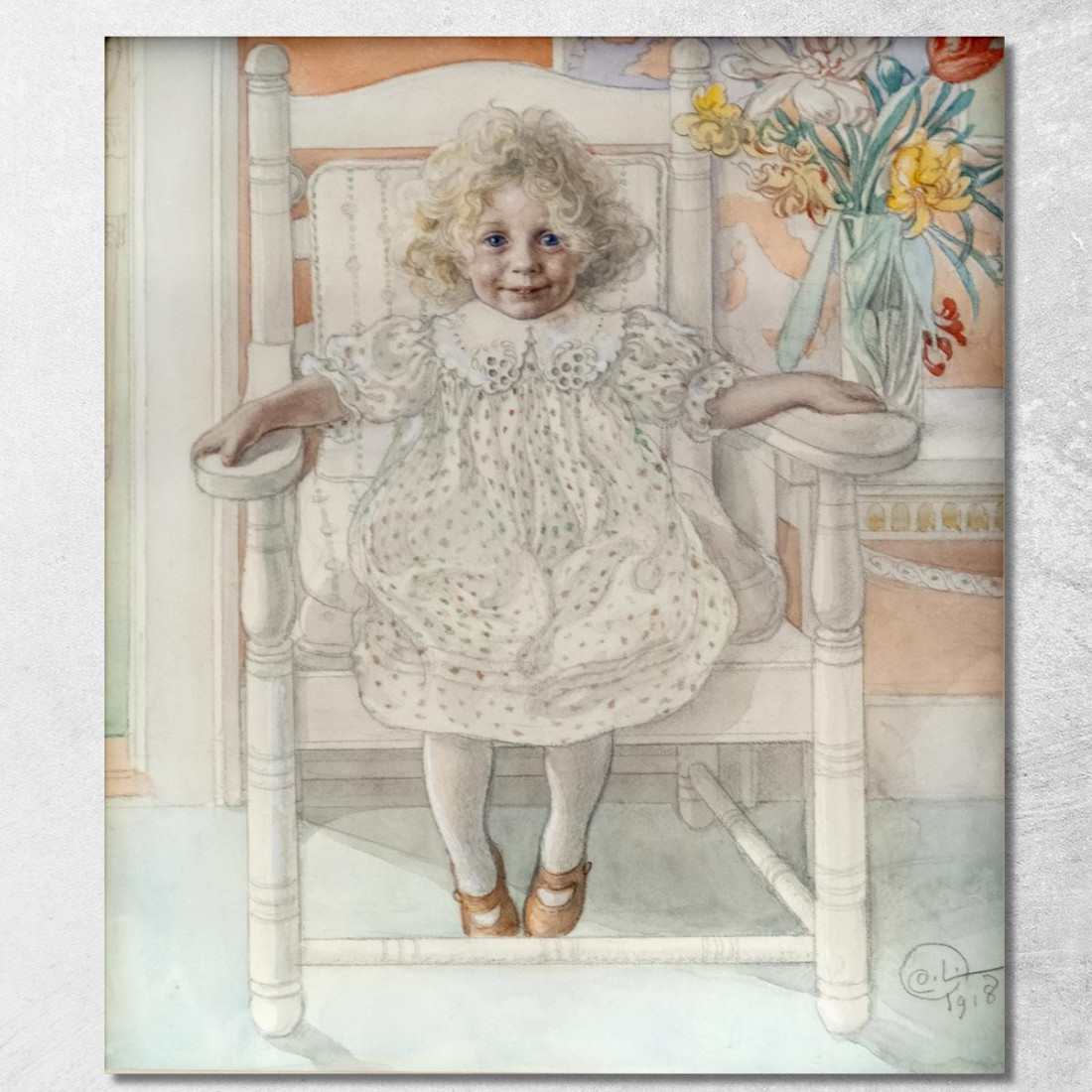 Ritratto Di Inga-Maria Thiel Carl Larsson clr43 quadro stampato su tela