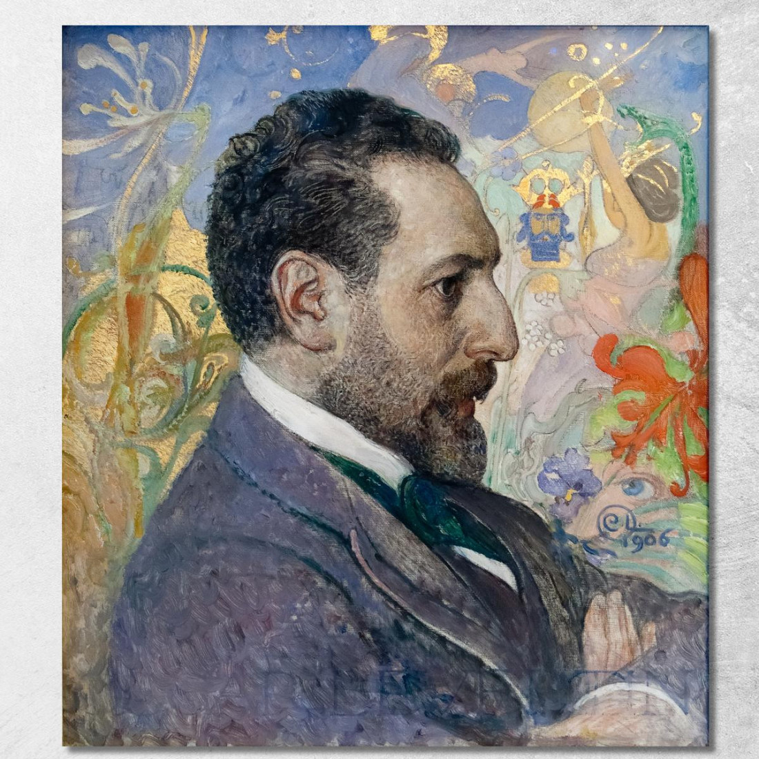 Ritratto Di Oscar Levertin Carl Larsson clr45 quadro stampato su tela