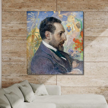 Ritratto Di Oscar Levertin Carl Larsson clr45 quadro stampato su tela