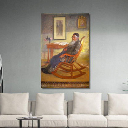 Ritratto Del Padre Dell'Artista Carl Larsson clr47 quadro stampato su tela