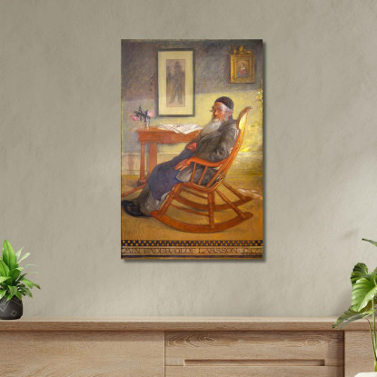Ritratto Del Padre Dell'Artista Carl Larsson clr47 quadro stampato su tela