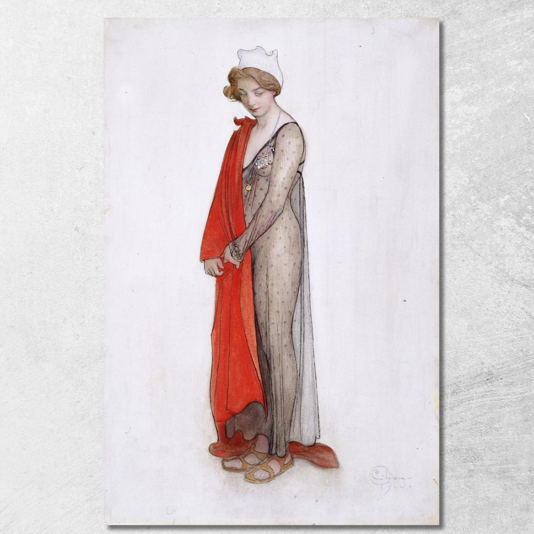 Rouge Et Noir (Titolo Originale Mantenuto) Carl Larsson clr49 quadro stampato su tela