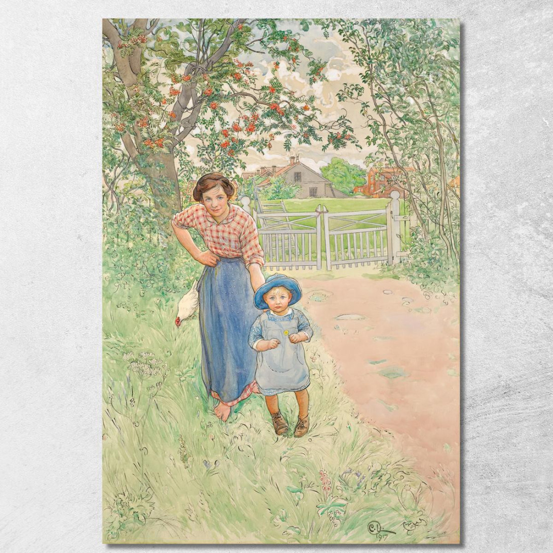 Saluta Il Gentiluomo! Carl Larsson clr50 quadro stampato su tela