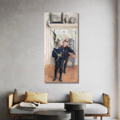 Ulf E Pontus Carl Larsson clr57 quadro stampato su tela