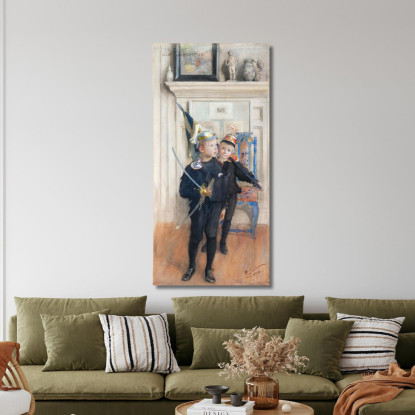 Ulf E Pontus Carl Larsson clr57 quadro stampato su tela