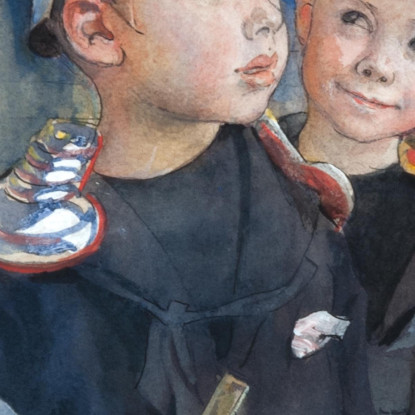 Ulf E Pontus Carl Larsson clr57 quadro stampato su tela