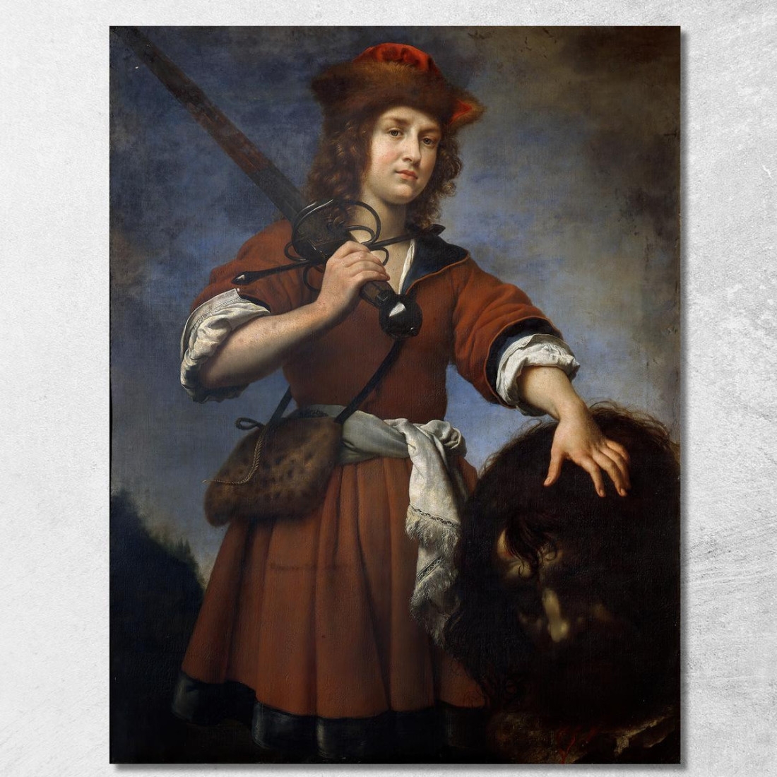 Davide Con La Testa Di Golia Carlo Dolci cdl3 quadro stampato su tela